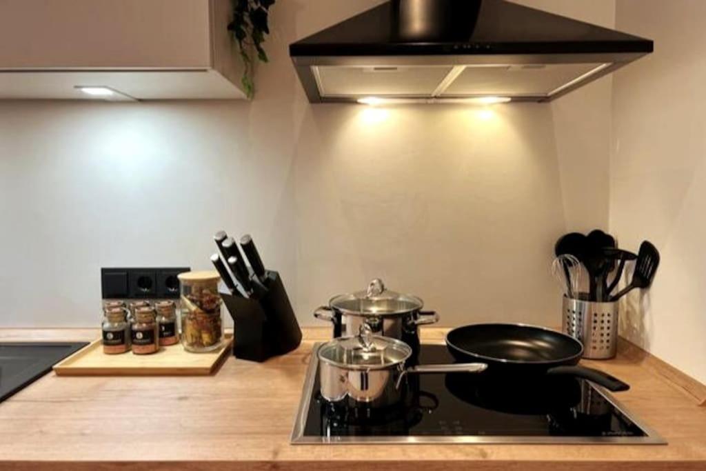 Soul-Apartment Terrasse Privat-Parkplatz Boxspringbett 55Zoll Tv Wlan Leipzig Buitenkant foto